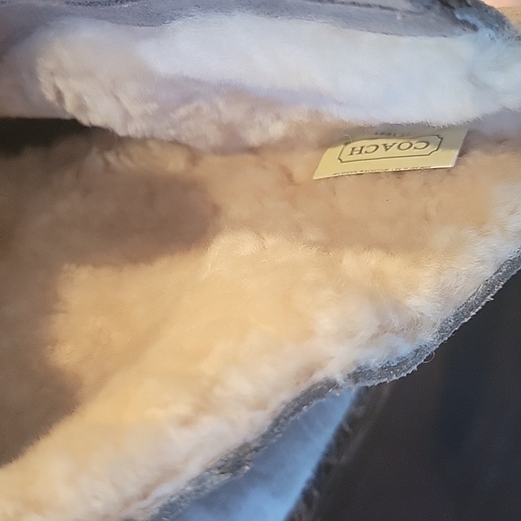 Coach beige suede wedge boots worn once - Picture 4 of 4